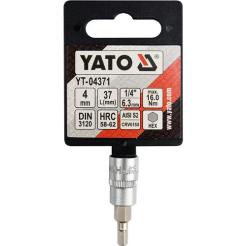 KĽÚČ HEEX LOCK 1/4'' 4MM L37MM /YATO/ - obr. 2