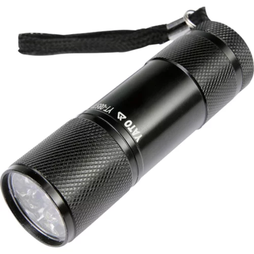 HLINÍKOVÁ SVIEČKA, 9 LED, ČIERNA /YATO/ - obr. 1