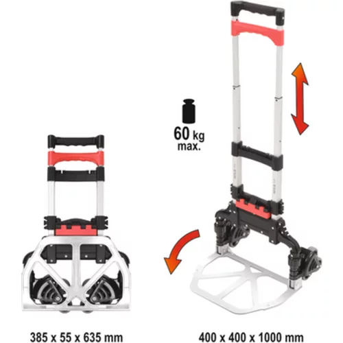 SCHODISKOVÝ SKLADOVÝ VOZÍK 60KG /YATO/ - obr. 8