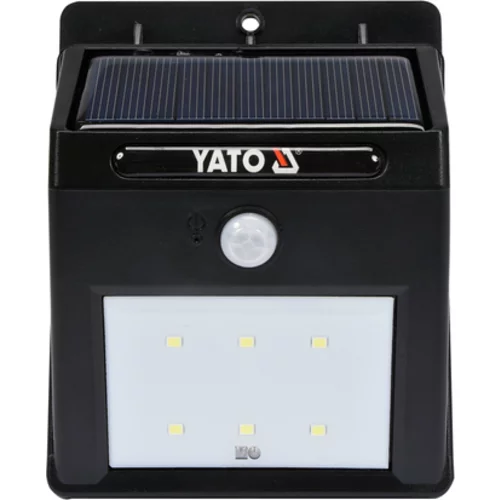 SOLÁRNE NÁSTENNÉ SVÍTIDLO SO SNÍMAČOM POHYBU 6 SMD LED /YATO/ - obr. 1