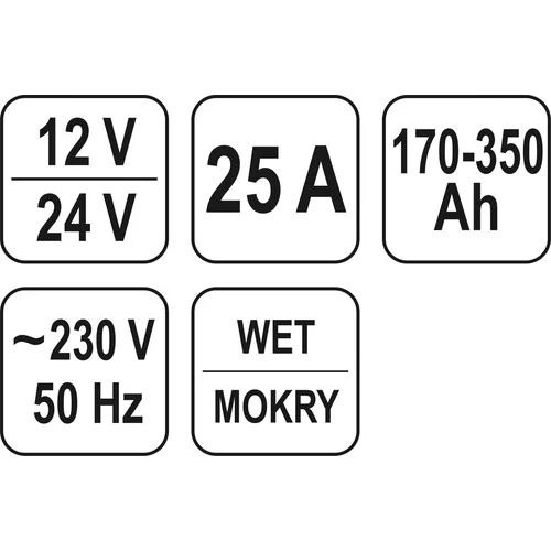 YATO Nabíjačka 25A 12/24V (YATO náradie) - obr. 2
