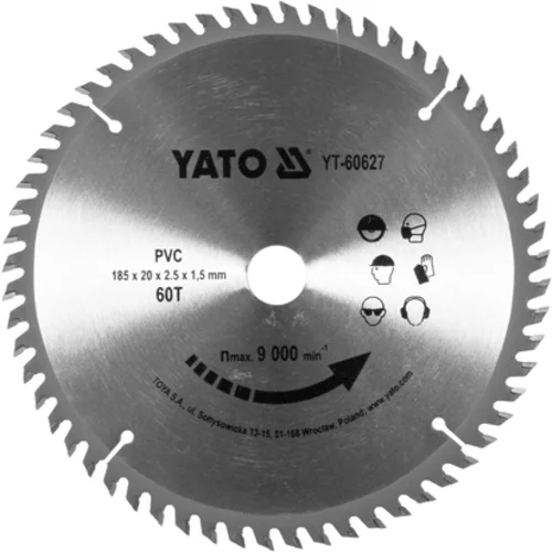 KOTOUČ NA REZANIE PODLAHOVÝCH PÁSOV A PVC KÁBLOVÝCH ŽLABOV PÍLOU 185/60T 20MM