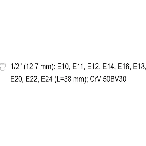 YATO Sada nadstavcov 1/2