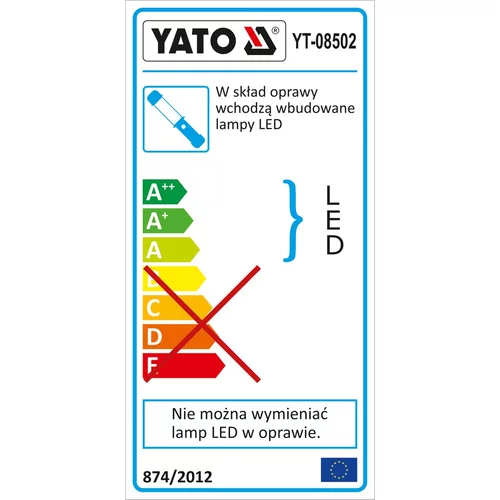 YATO Lampa montážna 1+1 LED, bezprívodová, 3,7V (YATO náradie) - obr. 9