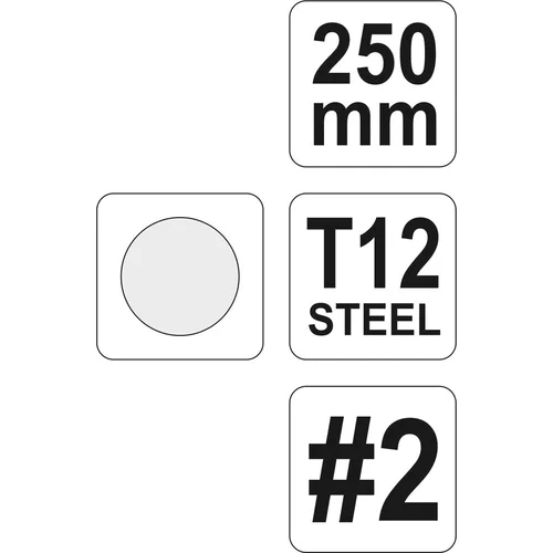 YATO Pilník zámočnícky guľatý stredne hrubý 250 mm (YATO náradie) - obr. 1