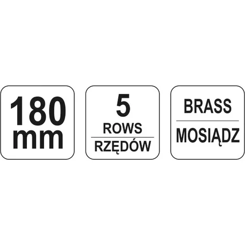Drôtená kefa ručná 180 mm mosadz, 5 radov /YATO/ - obr. 2