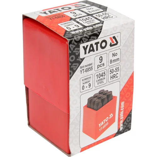 YATO Číselné razítka 8 mm 9 ks (YATO náradie) - obr. 1