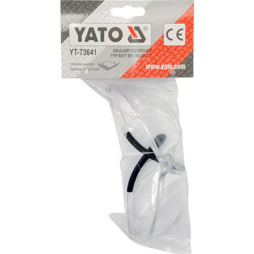 Okuliare ochranné číre typ B524 /YATO/ - obr. 1