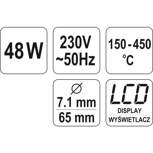 YATO Spájkovacia stanica 150-450 ° C 40W (YATO náradie) - obr. 3