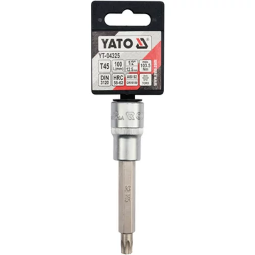 TORX LOCK KEY 1/2'' T45 L100MM /YATO/ - obr. 2