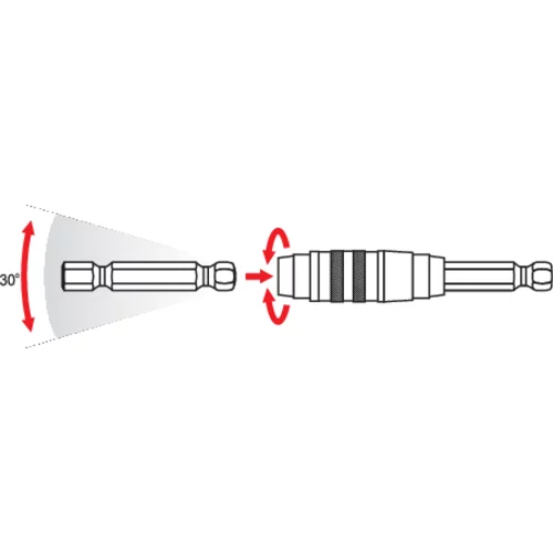 UHLOVÝ ADAPTÉR PRE 1/4'' BITOV /YATO/ - obr. 4