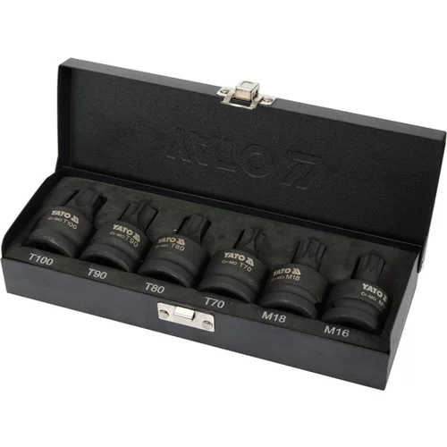SADA RÁZOVÝCH L-KĽÚČOV 3/4'' TORX/SPLINE 6 KS. /YATO/ - obr. 1