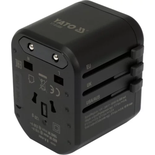 UNIVERZÁLNY CESTOVNÝ ADAPTÉR PRE VYŠE 150 KRAJÍN S RÝCHLOU USB NABÍJAČKOU Q.C. 3,0, 20 W