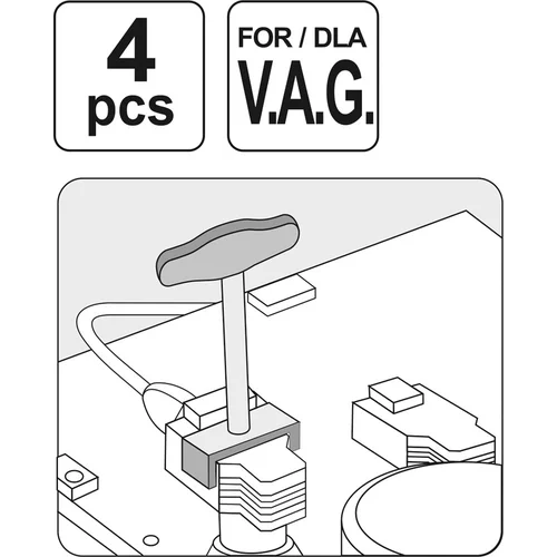 YATO Sťahováky na zapaľovacie cievky sada 4ks - VAG (YATO náradie) - obr. 4