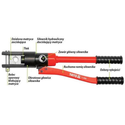 Hydraulické kliešte, meď 10-120 mm² hliník 10-95 mm² /YATO/ - obr. 4