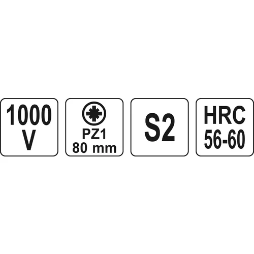 YATO Skrutkovač krížový PZ1 x 80 mm izolovaný 1kV (YATO náradie) - obr. 3