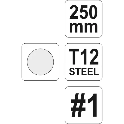 YATO Pilník zámočnícky polkruhový #1 250 mm (YATO náradie) - obr. 2