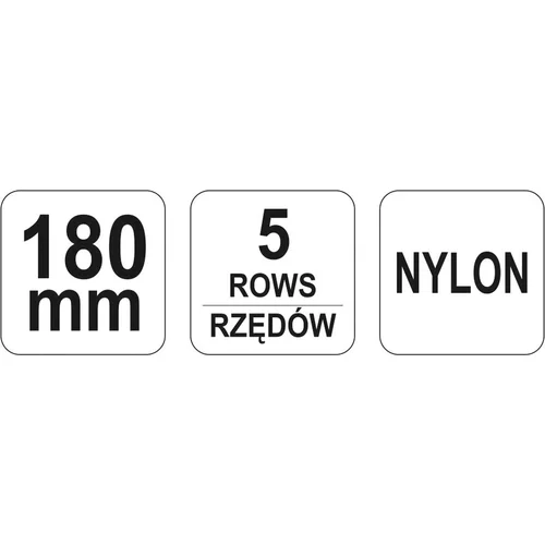 Drôtená kefa ručná 180 mm nylón-5 radov /YATO/ - obr. 2