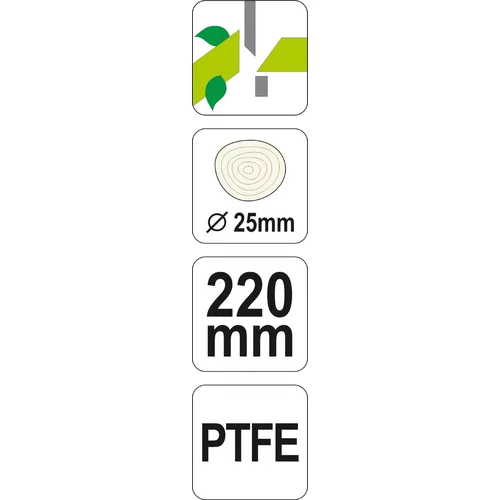 Nožnice záhradné 220 mm (pr.do 25 mm) šikmý strih /YATO/ - obr. 3