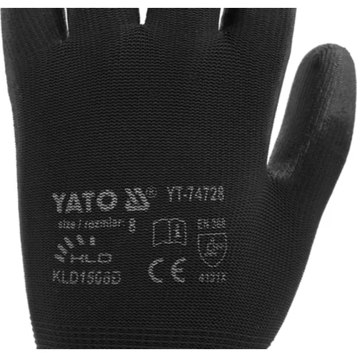 NYLONOVÉ OCHRANNÉ RUKAVICE S PUROVANÍM VEĽKOSŤ 9 /YATO/ - obr. 5