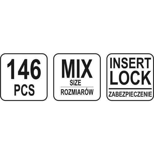 Sada poistných matíc 146 ks /YATO/ - obr. 3