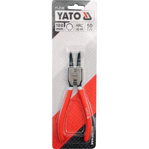 Segerové kliešte 180 mm vonkajšie ohnuté /YATO/ - obr. 1