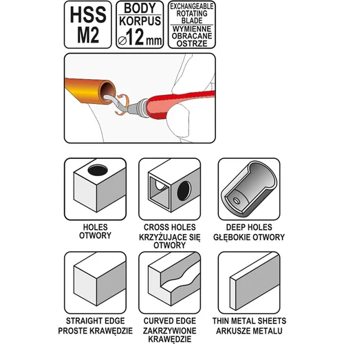 Odhrotovač univerzálny HSS M2 /YATO/ - obr. 2
