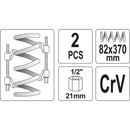 YATO Sťahovák pružín tlmičov automobilov 82mm (YATO náradie) - obr. 2