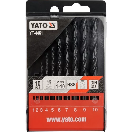 YATO Sada vrtákov na kov 10 ks (YATO náradie) - obr. 1