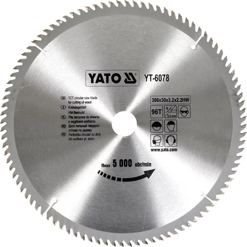 YATO Kotúč na drevo 300 x 30 mm 96z