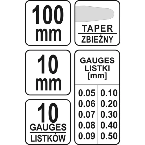 YATO Škáromer 100 x 10 mm 10 ks (YATO náradie) - obr. 2