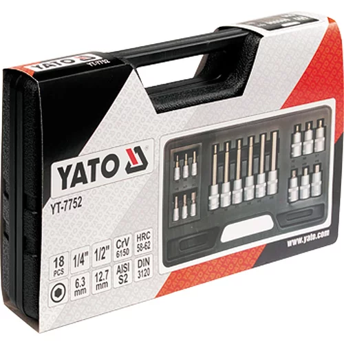Bity sada 18 ks imbus 3-12 mm /YATO/ - obr. 1