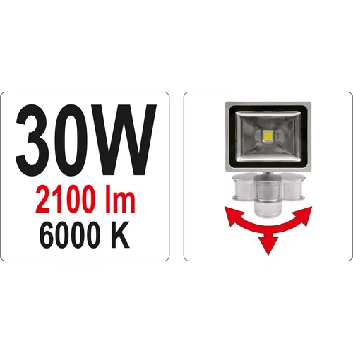 YATO LED lampa/reflektor 30W pohybový senzor (YATO náradie) - obr. 4
