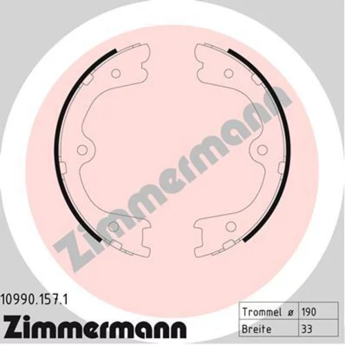 Sada brzd. čeľustí parkov. brzdy ZIMMERMANN 10990.157.1