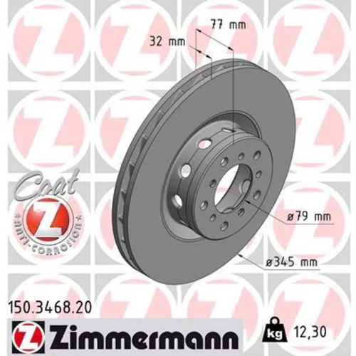 Brzdový kotúč ZIMMERMANN 150.3468.20