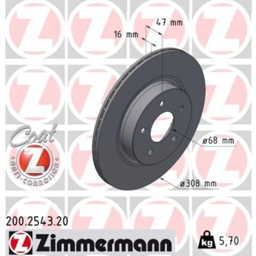 Brzdový kotúč ZIMMERMANN 200.2543.20