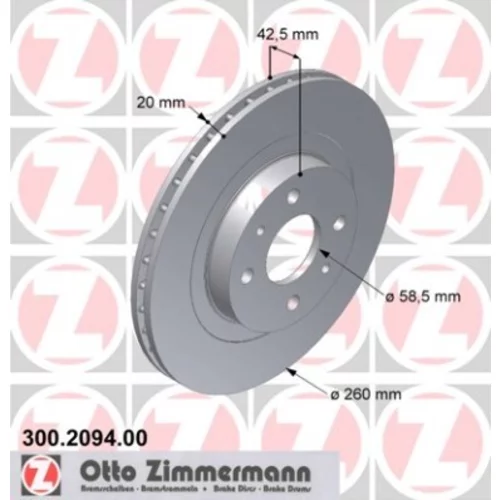Brzdový kotúč ZIMMERMANN 300.2094.00
