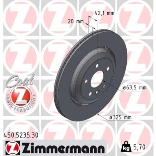 Brzdový kotúč ZIMMERMANN 450.5235.30