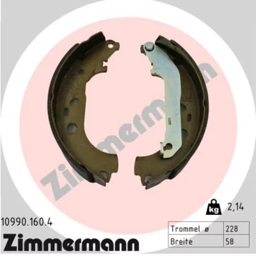 Sada brzdových čeľustí ZIMMERMANN 10990.160.4