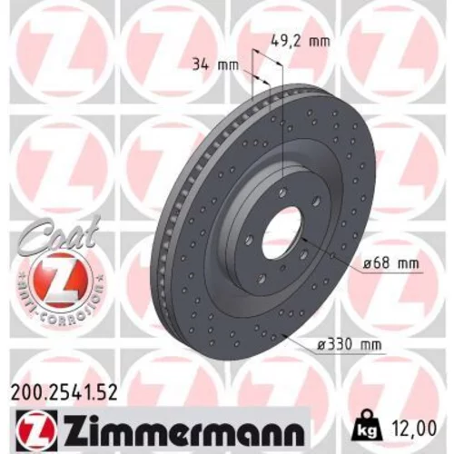 Brzdový kotúč ZIMMERMANN 200.2541.52