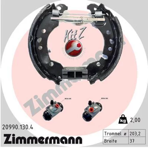 Sada brzdových čeľustí ZIMMERMANN 20990.130.4