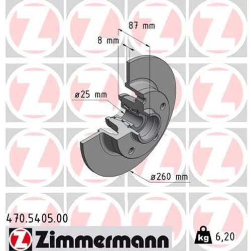 Brzdový kotúč 470.5405.00 /Zimmermann/