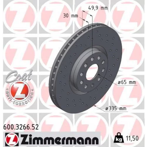 Brzdový kotúč ZIMMERMANN 600.3266.52