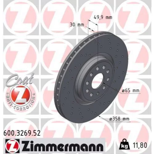 Brzdový kotúč ZIMMERMANN 600.3269.52