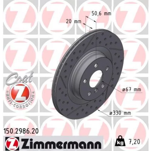 Brzdový kotúč 150.2986.20 /Zimmermann/