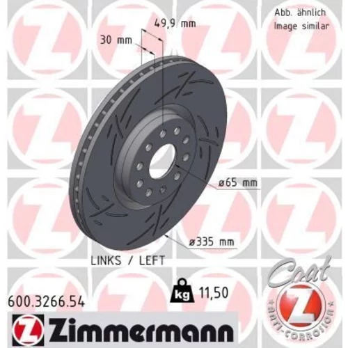 Brzdový kotúč ZIMMERMANN 600.3266.54