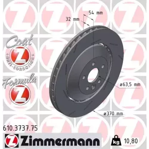 Brzdový kotúč ZIMMERMANN 610.3737.75