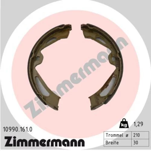Sada brzdových čeľustí ZIMMERMANN 10990.161.0