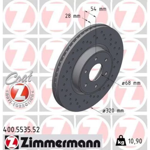 Brzdový kotúč ZIMMERMANN 400.5535.52