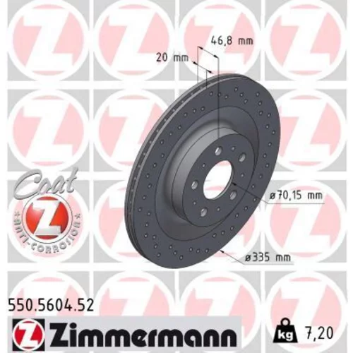 Brzdový kotúč ZIMMERMANN 550.5604.52